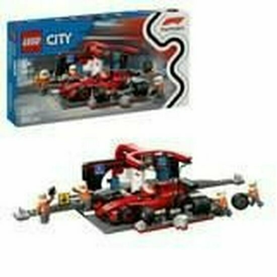 LEGO 60443 F1 Pit Stop &amp; Pit Crew with Ferrari Car