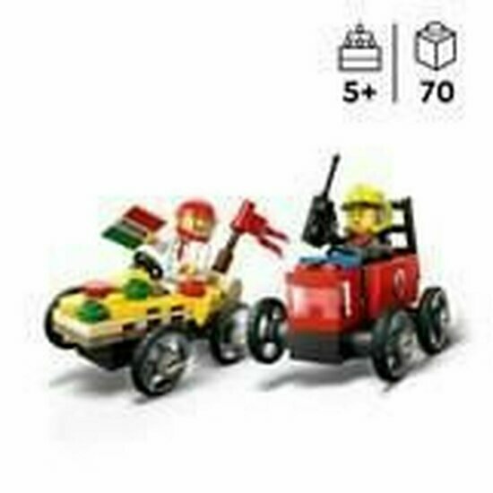 LEGO 60458 Pizza vs Fire Truck Race