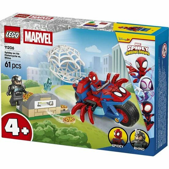 LEGO 11206 Spidey on his Motorcycle vs Rhino