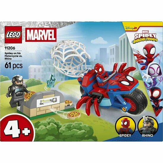 LEGO 11206 Spidey on his Motorcycle vs Rhino