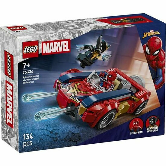LEGO 76336 Spider-Man auto vs Venomized Wolverine