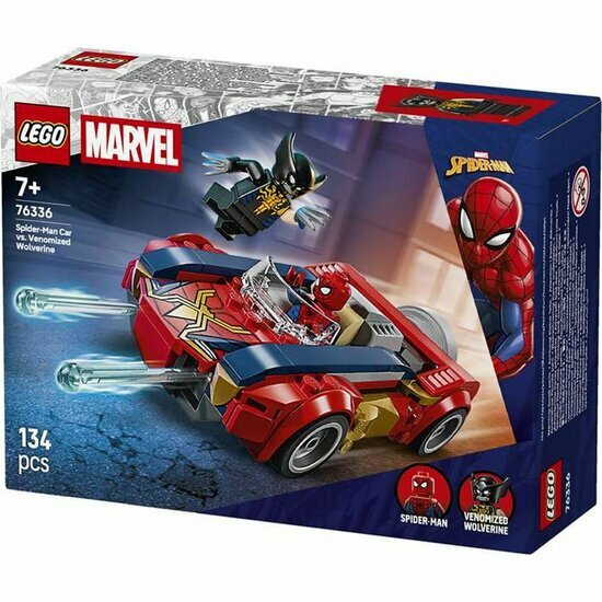 LEGO 76336 Spider-Man auto vs Venomized Wolverine