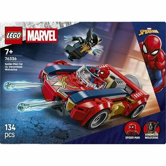 LEGO 76336 Spider-Man auto vs Venomized Wolverine