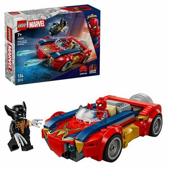 LEGO 76336 Spider-Man auto vs Venomized Wolverine