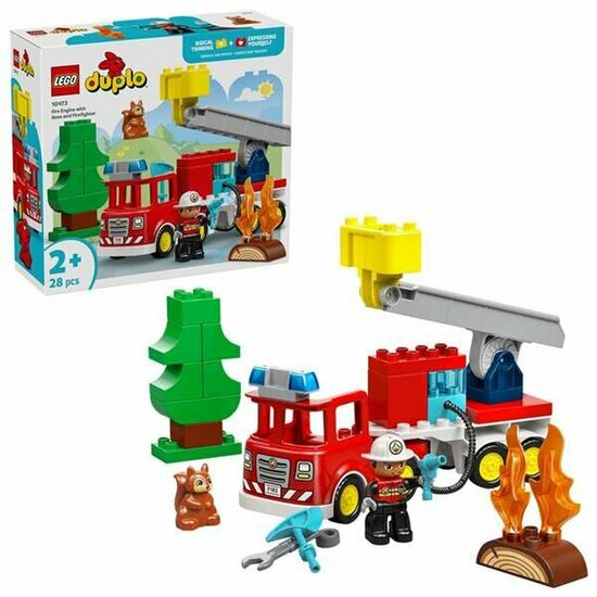 DUPLO 10473 Brandweertruck met slang en brandweerman