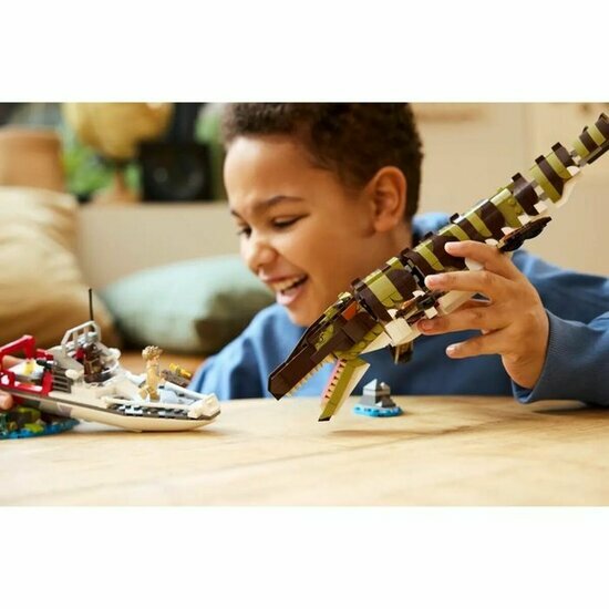 LEGO 76974 Bouwbare Mosasaurus bootmissie