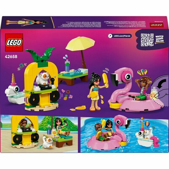 LEGO 42658 Zwembadfeestje met Flamingo en Eenhoorn
