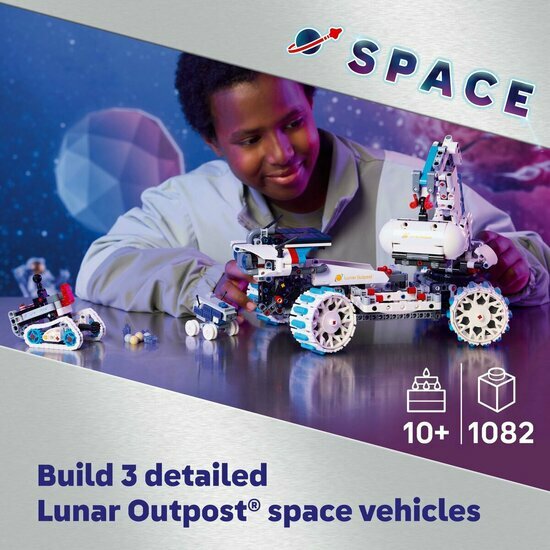 LEGO 42211 Lunar Outpost maanrover ruimtevoertuig