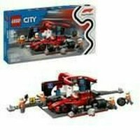 LEGO 60443 F1 Pit Stop &amp; Pit Crew with Ferrari Car